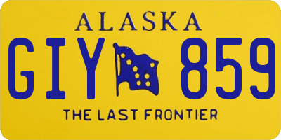 AK license plate GIY859