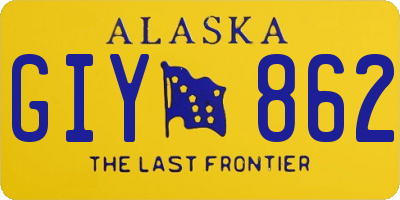 AK license plate GIY862