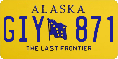 AK license plate GIY871