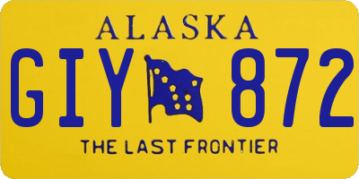 AK license plate GIY872