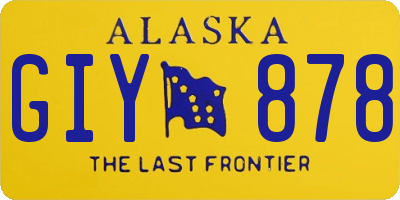AK license plate GIY878