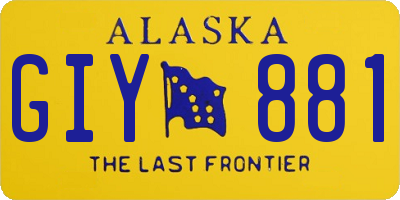 AK license plate GIY881