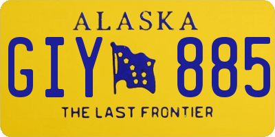 AK license plate GIY885