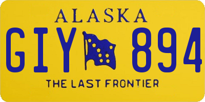 AK license plate GIY894