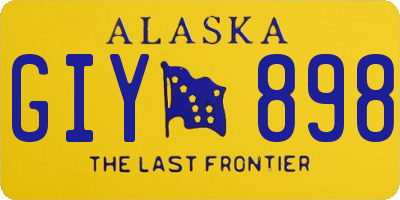 AK license plate GIY898