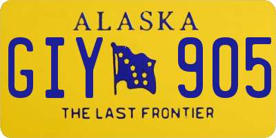 AK license plate GIY905