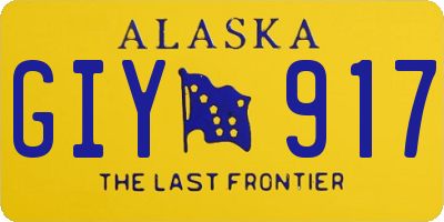 AK license plate GIY917
