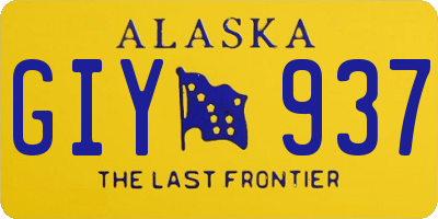 AK license plate GIY937