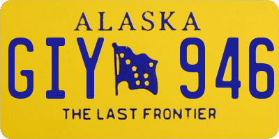 AK license plate GIY946