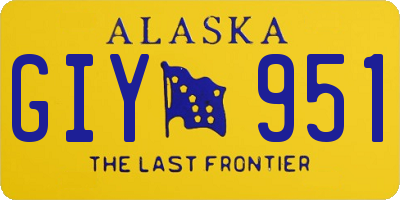 AK license plate GIY951