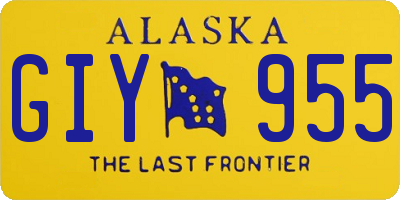 AK license plate GIY955
