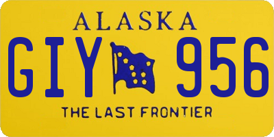 AK license plate GIY956