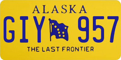 AK license plate GIY957