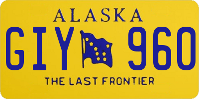 AK license plate GIY960