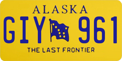 AK license plate GIY961