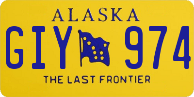 AK license plate GIY974