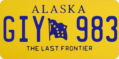 AK license plate GIY983