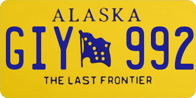 AK license plate GIY992