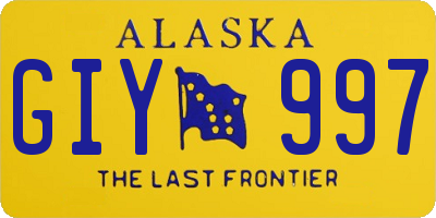AK license plate GIY997