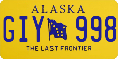AK license plate GIY998