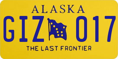 AK license plate GIZ017