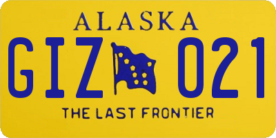AK license plate GIZ021