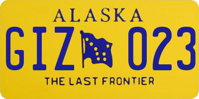 AK license plate GIZ023