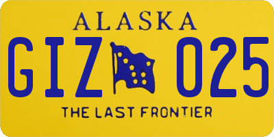 AK license plate GIZ025