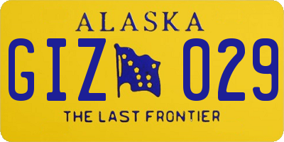 AK license plate GIZ029