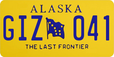 AK license plate GIZ041