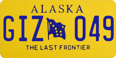 AK license plate GIZ049