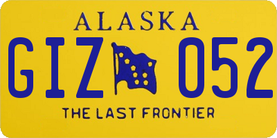AK license plate GIZ052