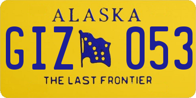 AK license plate GIZ053