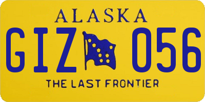 AK license plate GIZ056
