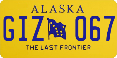 AK license plate GIZ067
