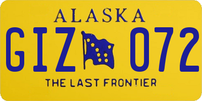 AK license plate GIZ072