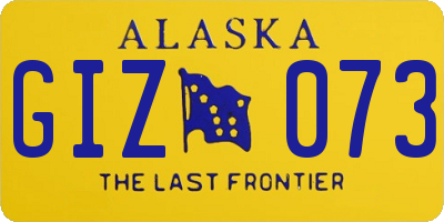AK license plate GIZ073