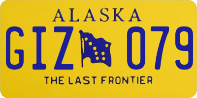 AK license plate GIZ079