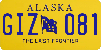AK license plate GIZ081