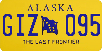 AK license plate GIZ095