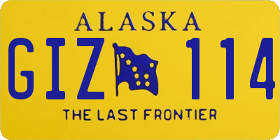 AK license plate GIZ114