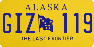 AK license plate GIZ119