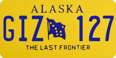 AK license plate GIZ127