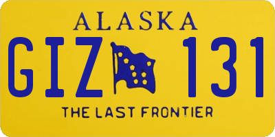 AK license plate GIZ131