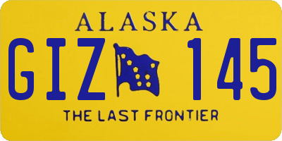 AK license plate GIZ145