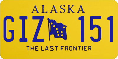 AK license plate GIZ151