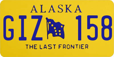 AK license plate GIZ158