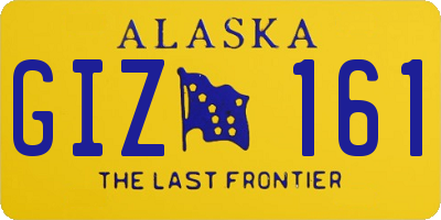 AK license plate GIZ161