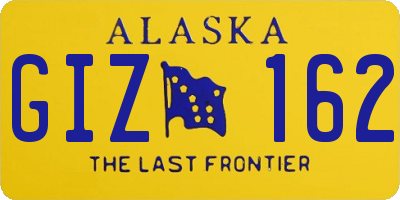 AK license plate GIZ162