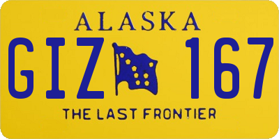 AK license plate GIZ167
